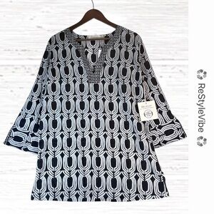 BLUTHREADS by ROCKFLOWERPAPER Women’s Size S Shirt Tunic Kurta NWT Aurora Black